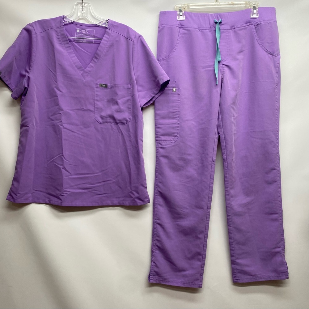 FIGS Limited Edition Lilac Dawn Scrubs Set sz M GUC